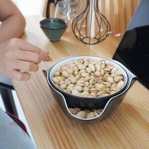 Pistachio Bowl, Snack Serving Dish, Double Dish
